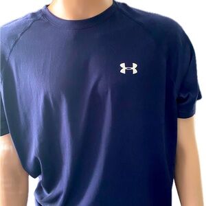 Men’s Under Armour loose fitting large shirt.  Dark blue